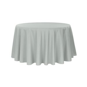 Premium Polyester 120" Round Tablecloth - Gray/Silver